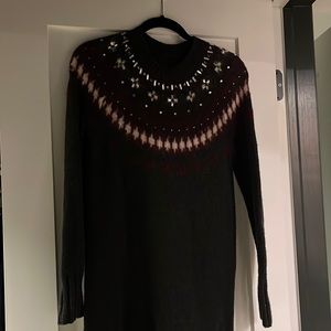 Jcrew fair isle beaded sweater dress